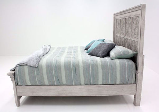 Liberty Furniture Heartland King Decorative Panel Bed in Antique White - Furniture 4 Less (Jacksonville, NC)