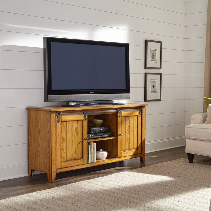 Liberty Furniture Lake House TV Console in Oak - Furniture 4 Less (Jacksonville, NC)