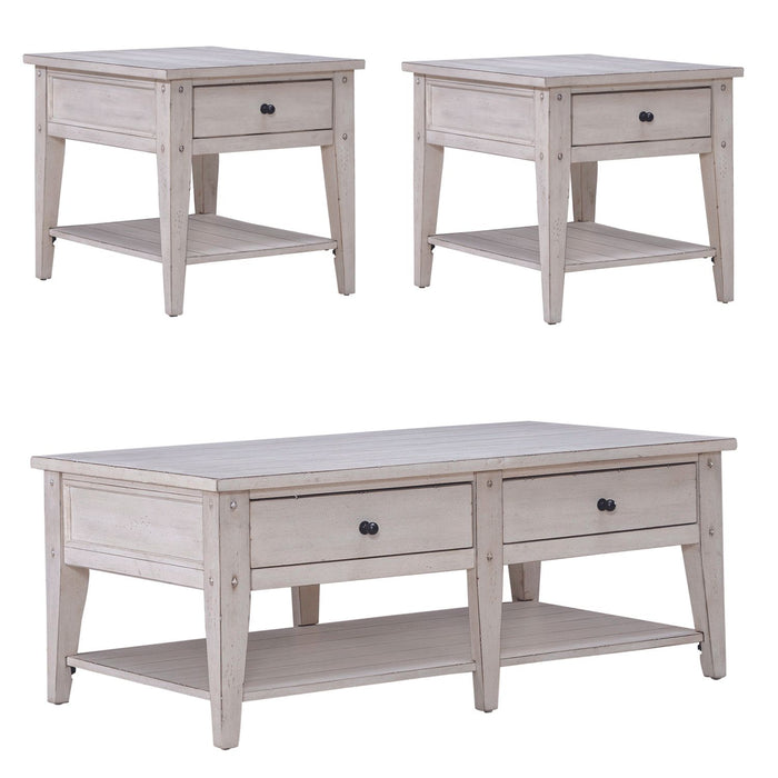 Lake House 3 Piece Set (1-Cocktail 2-End Tables) - Furniture 4 Less (Jacksonville, NC)