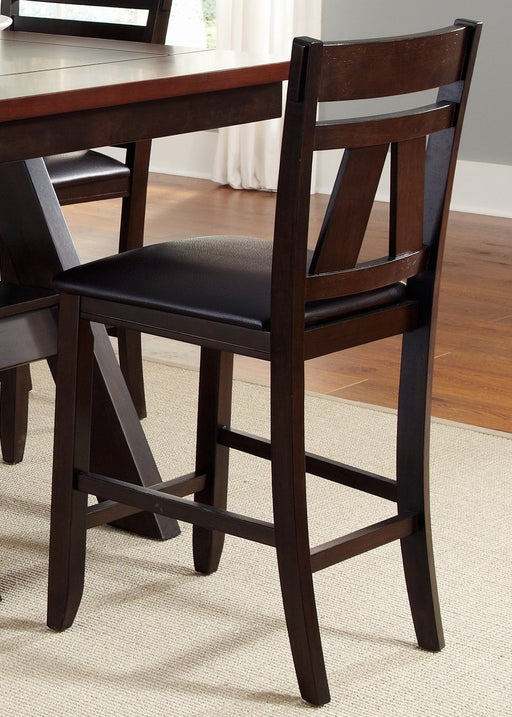 Liberty Furniture Lawson Splat Back Counter Chair (Set of 2) in Light/Dark Expresso - Furniture 4 Less (Jacksonville, NC)