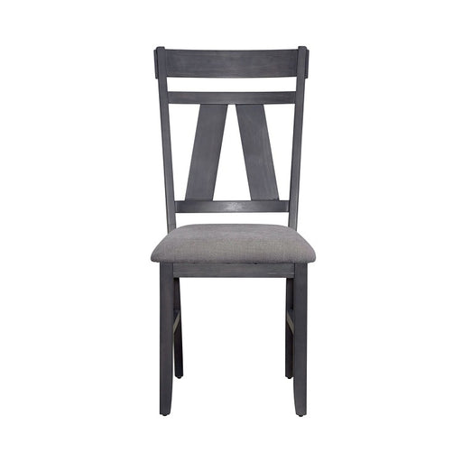 Liberty Furniture Lawson Splat Back Side Chair (Set of 2) in Weathered Gray - Furniture 4 Less (Jacksonville, NC)