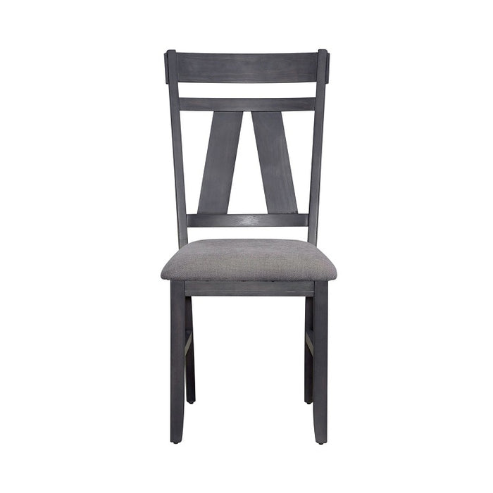Liberty Furniture Lawson Splat Back Side Chair (Set of 2) in Weathered Gray - Furniture 4 Less (Jacksonville, NC)
