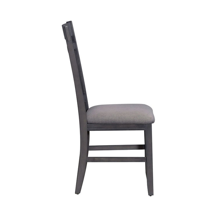 Liberty Furniture Lawson Splat Back Side Chair (Set of 2) in Weathered Gray - Furniture 4 Less (Jacksonville, NC)