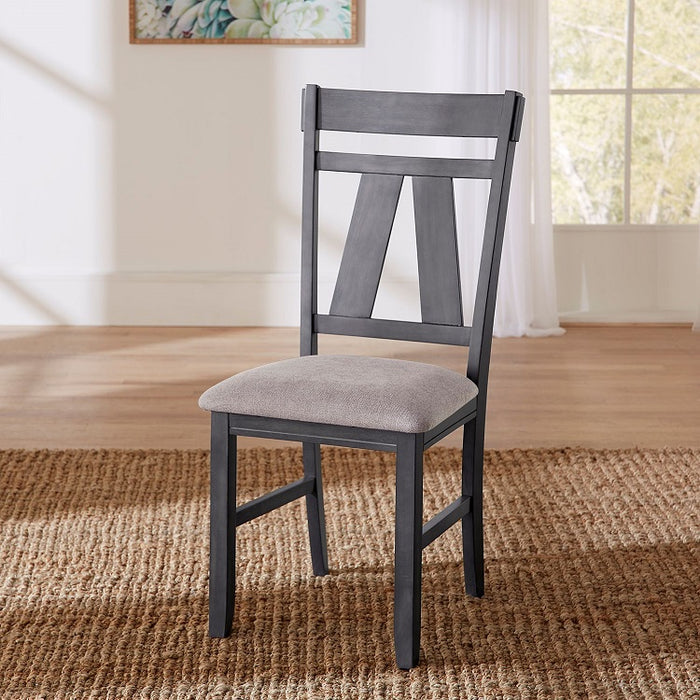 Liberty Furniture Lawson Splat Back Side Chair (Set of 2) in Weathered Gray - Furniture 4 Less (Jacksonville, NC)