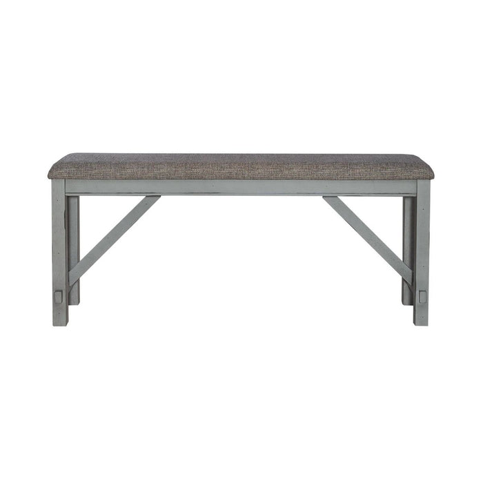 Liberty Furniture Newport Counter Height Dining Bench in Smokey Grey - Furniture 4 Less (Jacksonville, NC)