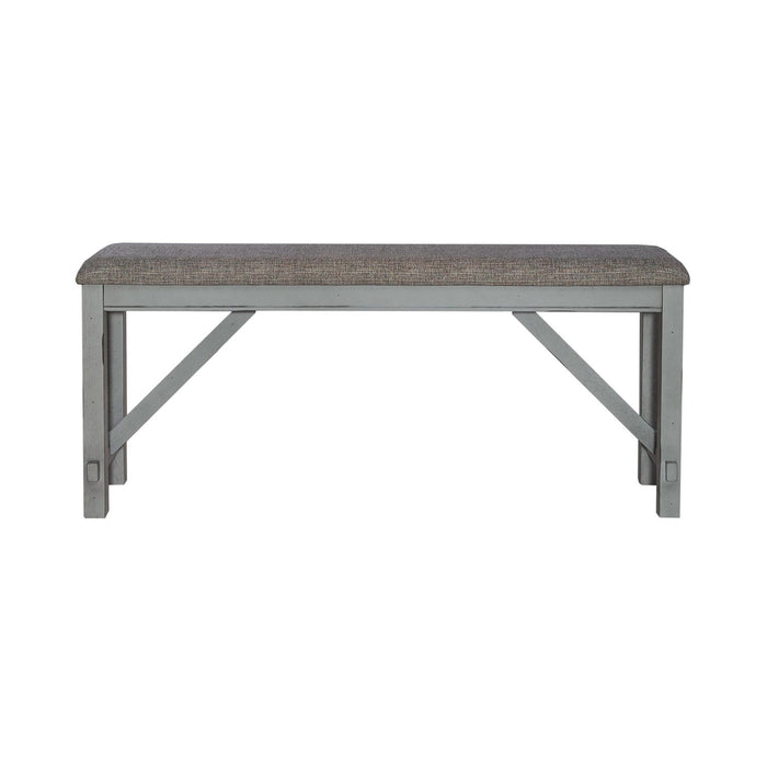 Newport Counter Height Dining Bench in Smokey Grey - Furniture 4 Less (Jacksonville, NC)