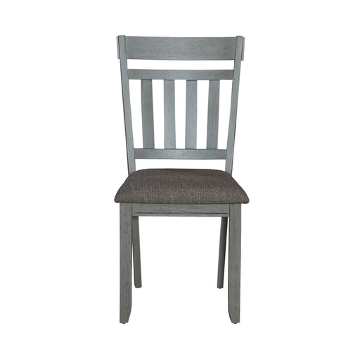 Liberty Furniture Newport Splat Back Side Chair (Set of 2) in Smokey Grey - Furniture 4 Less (Jacksonville, NC)