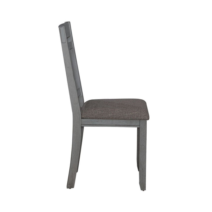 Liberty Furniture Newport Splat Back Side Chair (Set of 2) in Smokey Grey - Furniture 4 Less (Jacksonville, NC)
