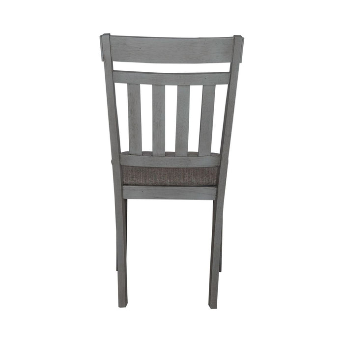 Liberty Furniture Newport Splat Back Side Chair (Set of 2) in Smokey Grey - Furniture 4 Less (Jacksonville, NC)