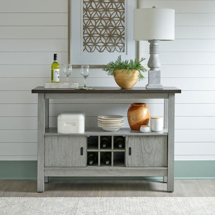 Liberty Furniture Newport Server in Smokey Grey - Furniture 4 Less (Jacksonville, NC)