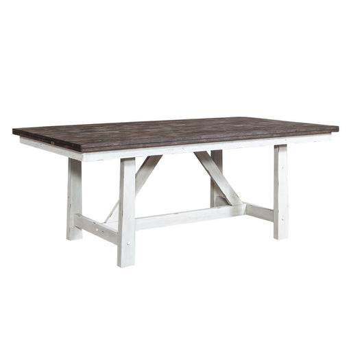 Farmhouse 5 Piece Trestle Table Set - Furniture 4 Less (Jacksonville, NC)