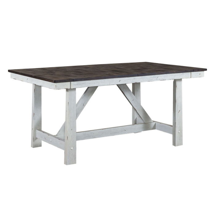 Farmhouse Optional 5 Piece Trestle Table Set - Furniture 4 Less (Jacksonville, NC)