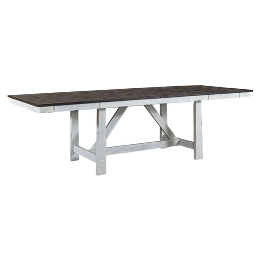 Farmhouse Optional 7 Piece Trestle Table Set - Furniture 4 Less (Jacksonville, NC)