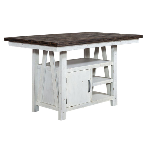 Farmhouse Gathering Table in White/Oak - Furniture 4 Less (Jacksonville, NC)