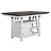 Farmhouse Gathering Table in White/Oak - Furniture 4 Less (Jacksonville, NC)