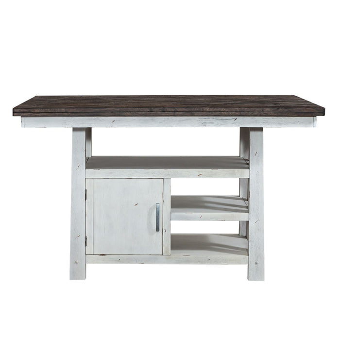 Farmhouse Gathering Table in White/Oak - Furniture 4 Less (Jacksonville, NC)