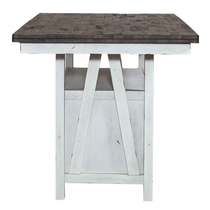 Farmhouse Gathering Table in White/Oak - Furniture 4 Less (Jacksonville, NC)