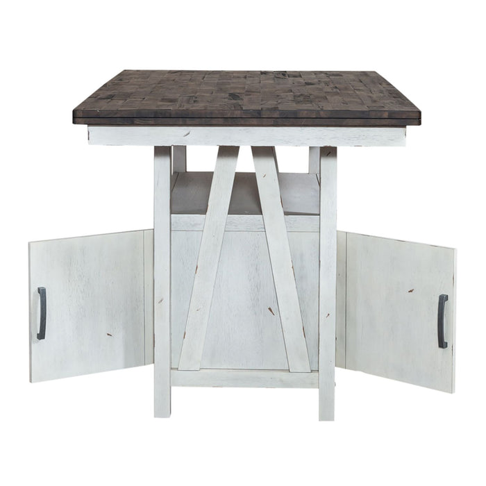 Farmhouse Gathering Table in White/Oak - Furniture 4 Less (Jacksonville, NC)