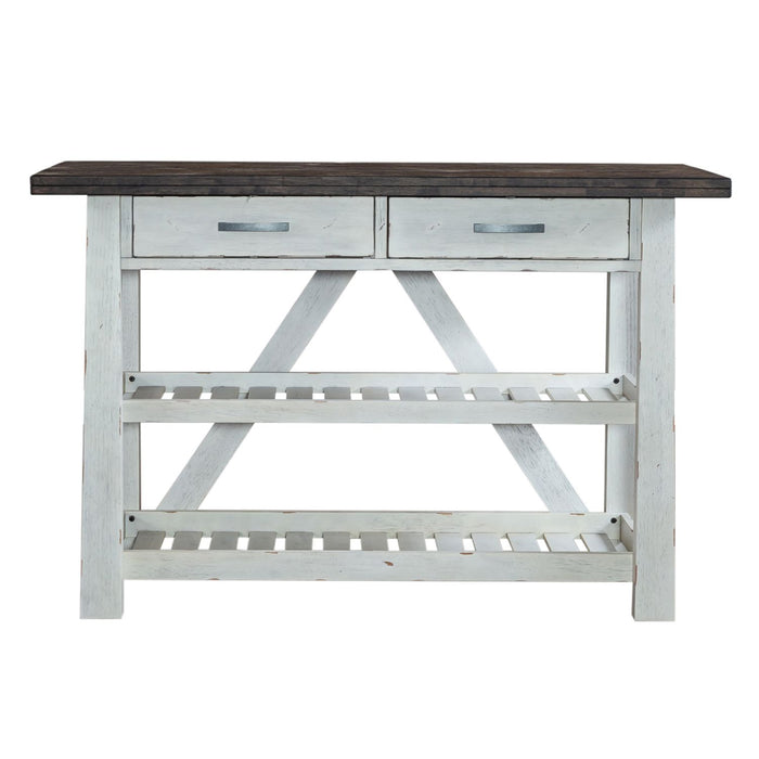 Farmhouse Server in White/Oak - Furniture 4 Less (Jacksonville, NC)