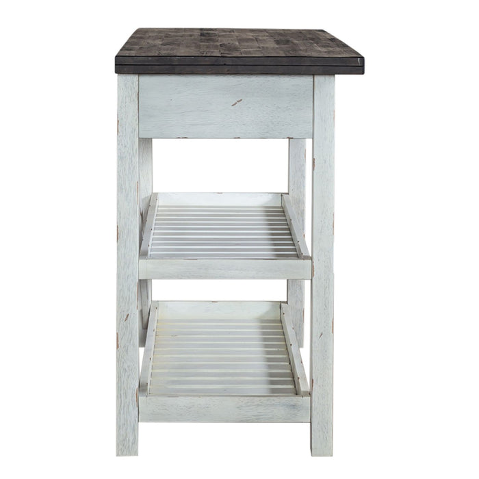 Farmhouse Server in White/Oak - Furniture 4 Less (Jacksonville, NC)