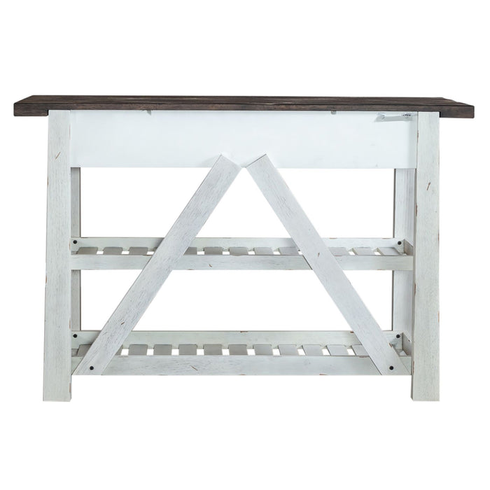 Farmhouse Server in White/Oak - Furniture 4 Less (Jacksonville, NC)