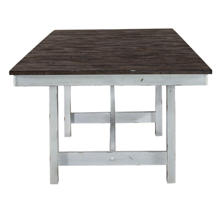 Farmhouse Trestle Table in White - Furniture 4 Less (Jacksonville, NC)