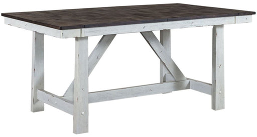 Liberty Furniture Farmhouse Trestle Table in White - Furniture 4 Less (Jacksonville, NC)