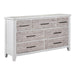 Backroads Dresser in Weathered White/Parchment Brown - Furniture 4 Less (Jacksonville, NC)