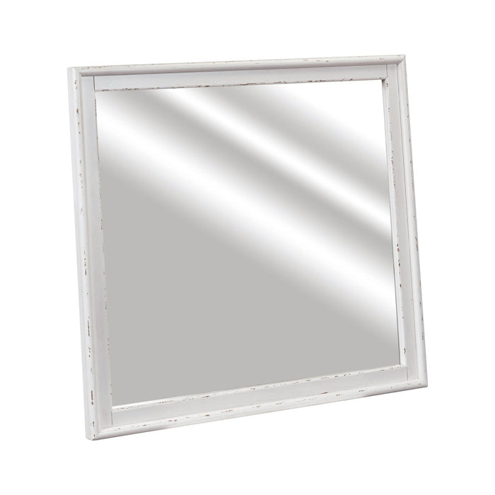 Backroads Landscape Mirror in Weathered White/Parchment Brown - Furniture 4 Less (Jacksonville, NC)
