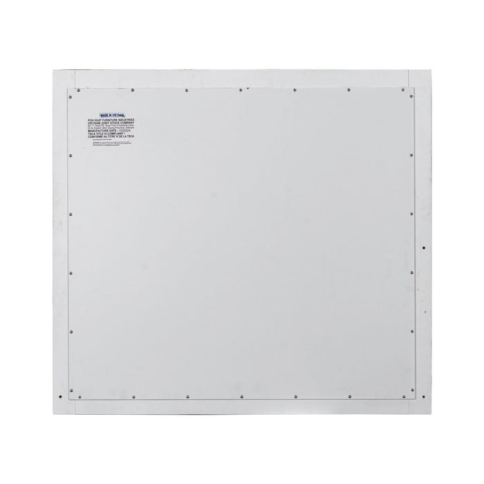 Backroads Landscape Mirror in Weathered White/Parchment Brown - Furniture 4 Less (Jacksonville, NC)