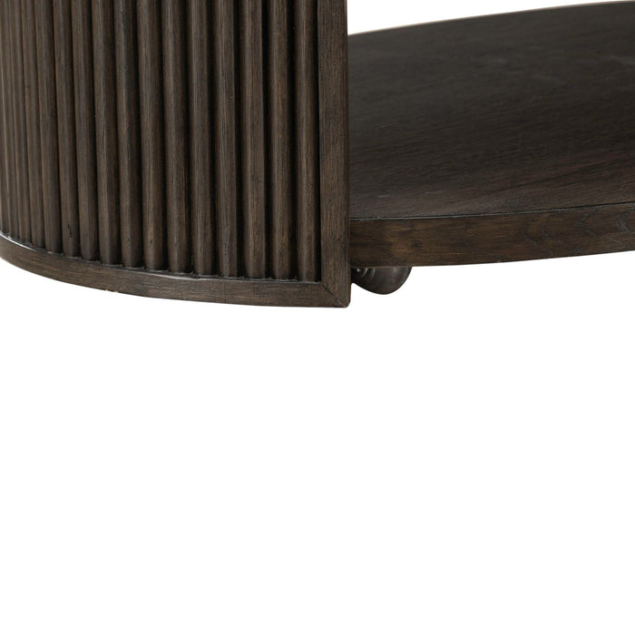 City View Oval Cocktail Table in Coffee Bean - Furniture 4 Less (Jacksonville, NC)