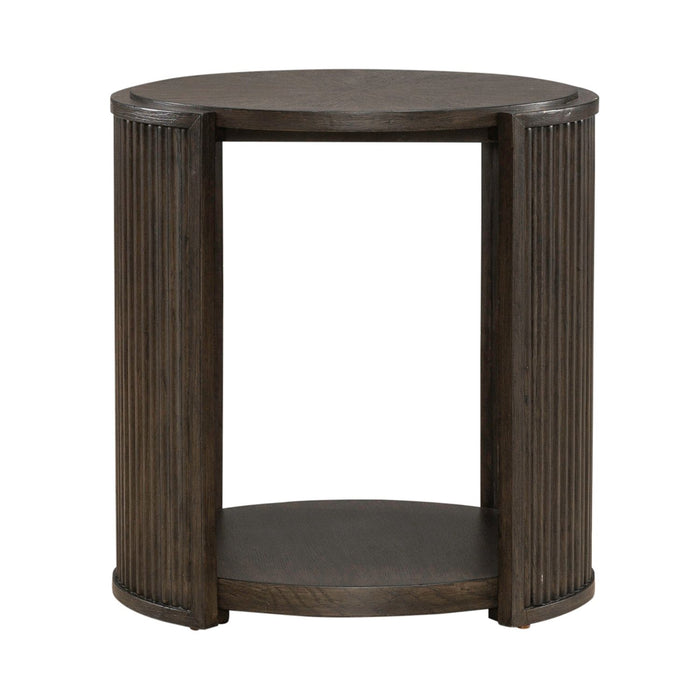 City View Round End Table in Coffee Bean - Furniture 4 Less (Jacksonville, NC)