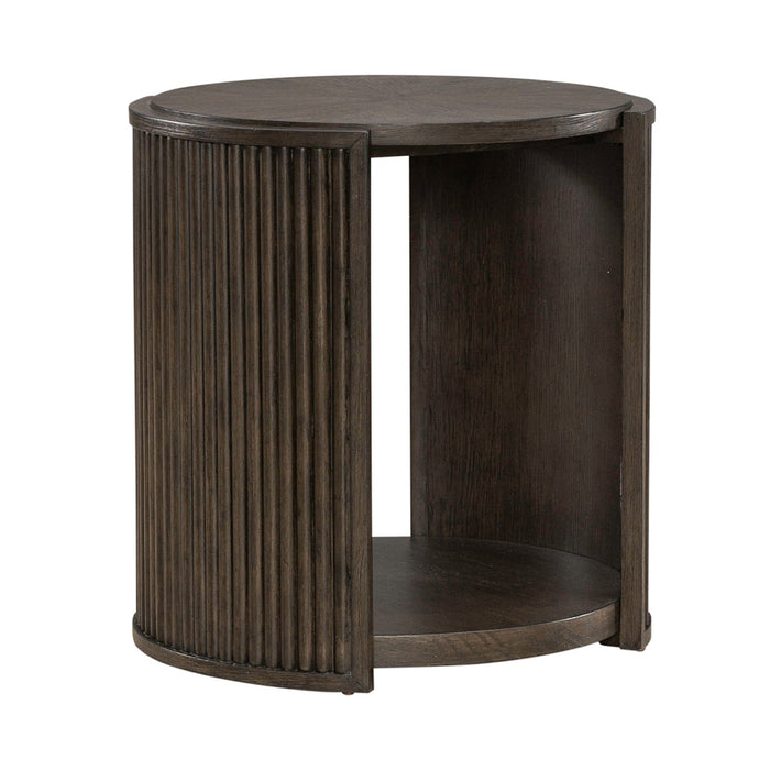 City View Round End Table in Coffee Bean - Furniture 4 Less (Jacksonville, NC)
