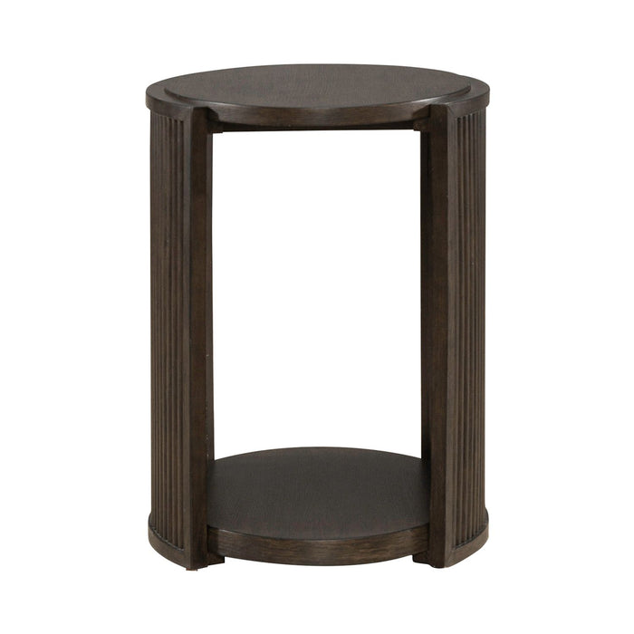 City View Chairside Table in Coffee Bean - Furniture 4 Less (Jacksonville, NC)