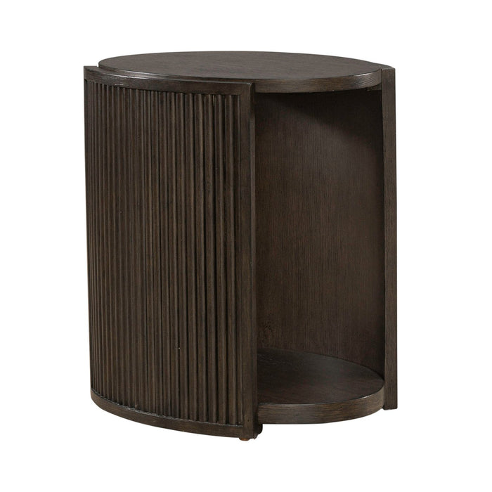 City View Chairside Table in Coffee Bean - Furniture 4 Less (Jacksonville, NC)