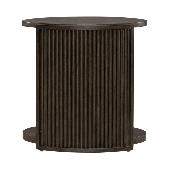 City View Chairside Table in Coffee Bean - Furniture 4 Less (Jacksonville, NC)