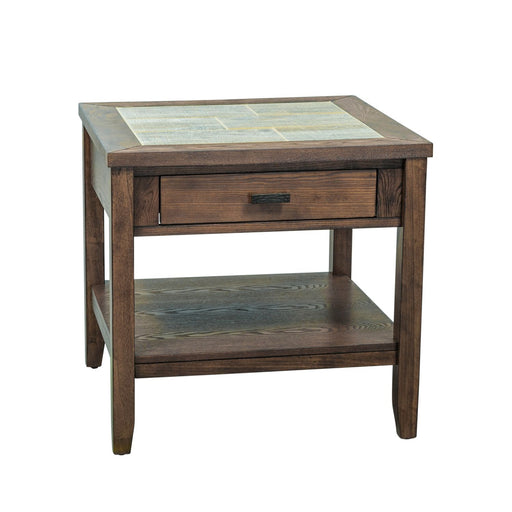 Mesa Valley End Table in Tobacco - Furniture 4 Less (Jacksonville, NC)