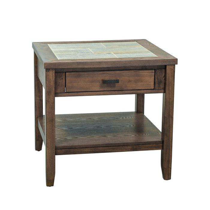 Mesa Valley End Table in Tobacco - Furniture 4 Less (Jacksonville, NC)