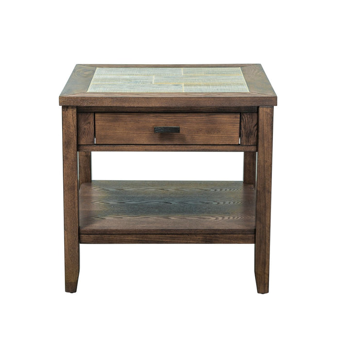 Mesa Valley End Table in Tobacco - Furniture 4 Less (Jacksonville, NC)