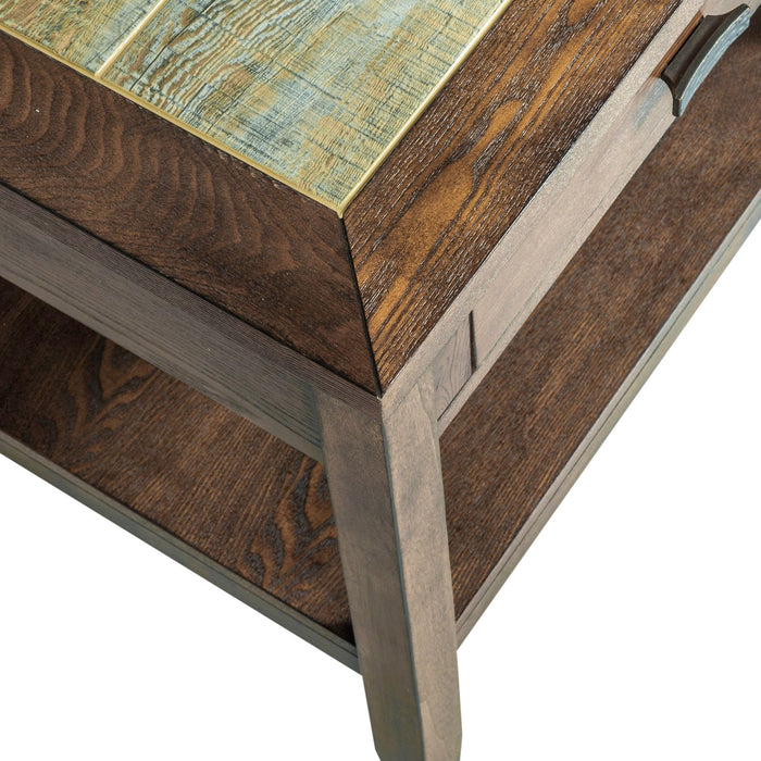 Mesa Valley End Table in Tobacco - Furniture 4 Less (Jacksonville, NC)