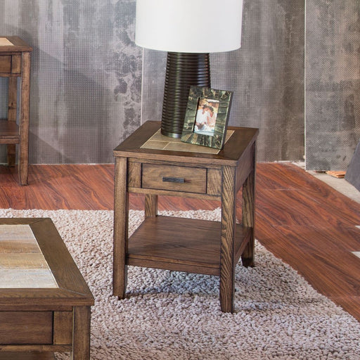 Liberty Furniture Mesa Valley Chair Side Table in Tobacco - Furniture 4 Less (Jacksonville, NC)