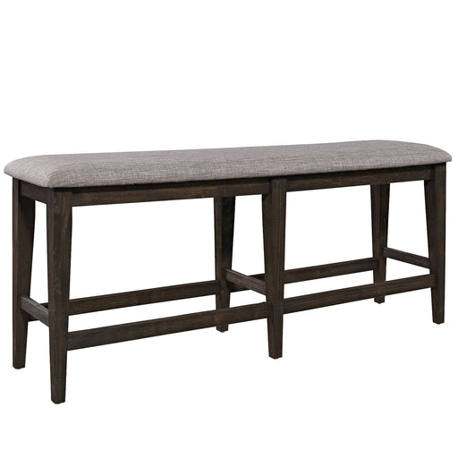 Double Bridge Counter Bench (RTA) in Dark Chestnut - Furniture 4 Less (Jacksonville, NC)