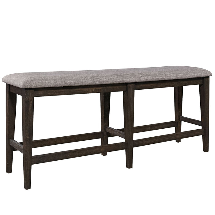 Double Bridge Counter Bench (RTA) in Dark Chestnut - Furniture 4 Less (Jacksonville, NC)