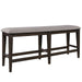 Double Bridge Counter Bench (RTA) in Dark Chestnut - Furniture 4 Less (Jacksonville, NC)