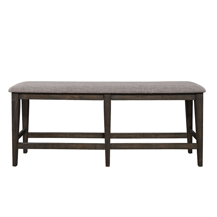 Double Bridge Counter Bench (RTA) in Dark Chestnut - Furniture 4 Less (Jacksonville, NC)