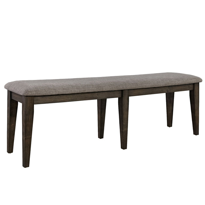 Double Bridge Bench (RTA) in Dark Chestnut - Furniture 4 Less (Jacksonville, NC)
