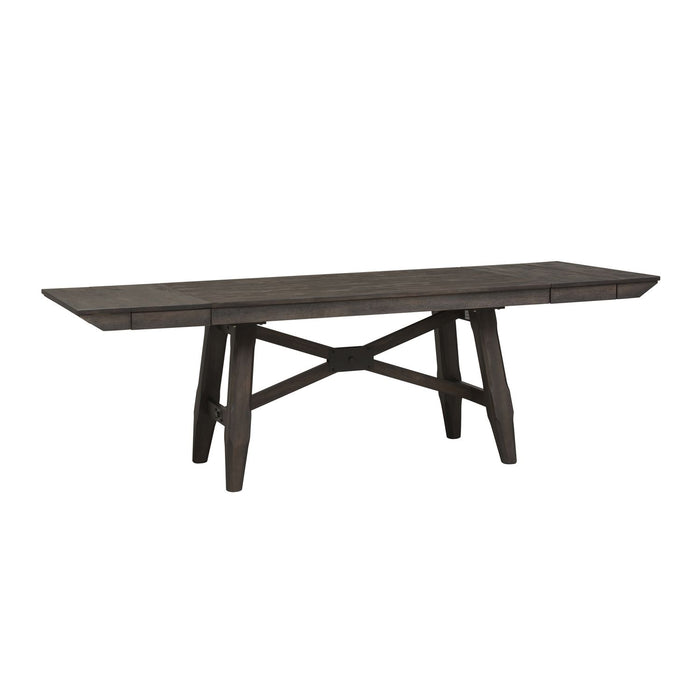 Double Bridge Optional 6 Piece Trestle Table Set - Furniture 4 Less (Jacksonville, NC)