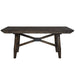 Liberty Furniture Double Bridge Trestle Table in Dark Chestnut image