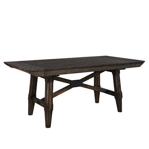 Liberty Furniture Double Bridge Trestle Table in Dark Chestnut - Furniture 4 Less (Jacksonville, NC)