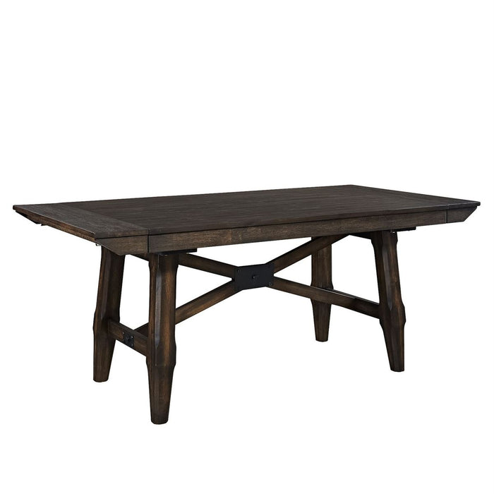 Liberty Furniture Double Bridge Trestle Table in Dark Chestnut - Furniture 4 Less (Jacksonville, NC)
